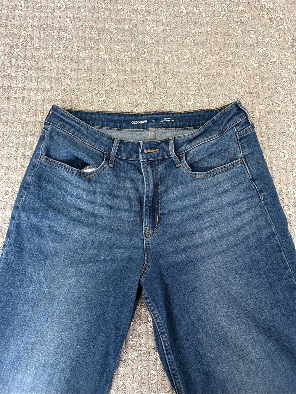 Old Navy Women's Medium Blue WIDE-Leg Jeans